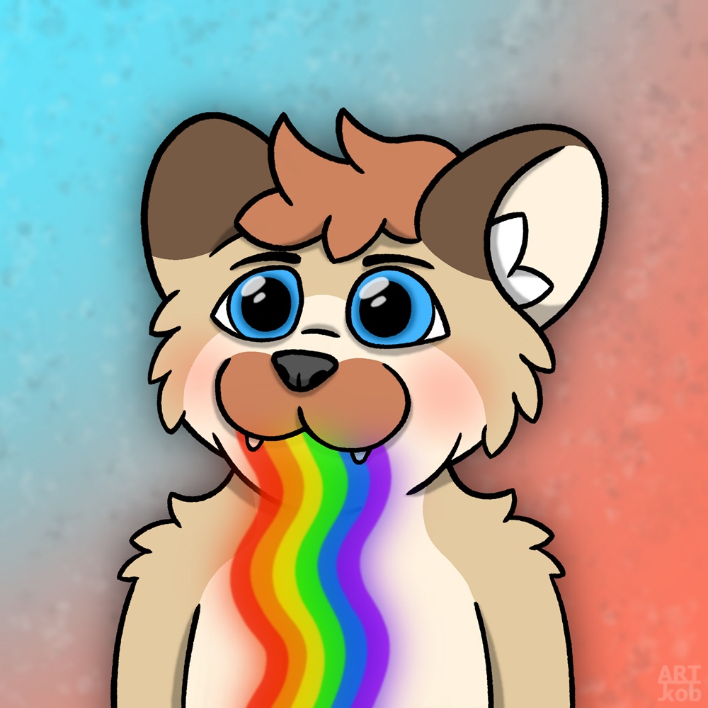 Rainbow drooling Fane