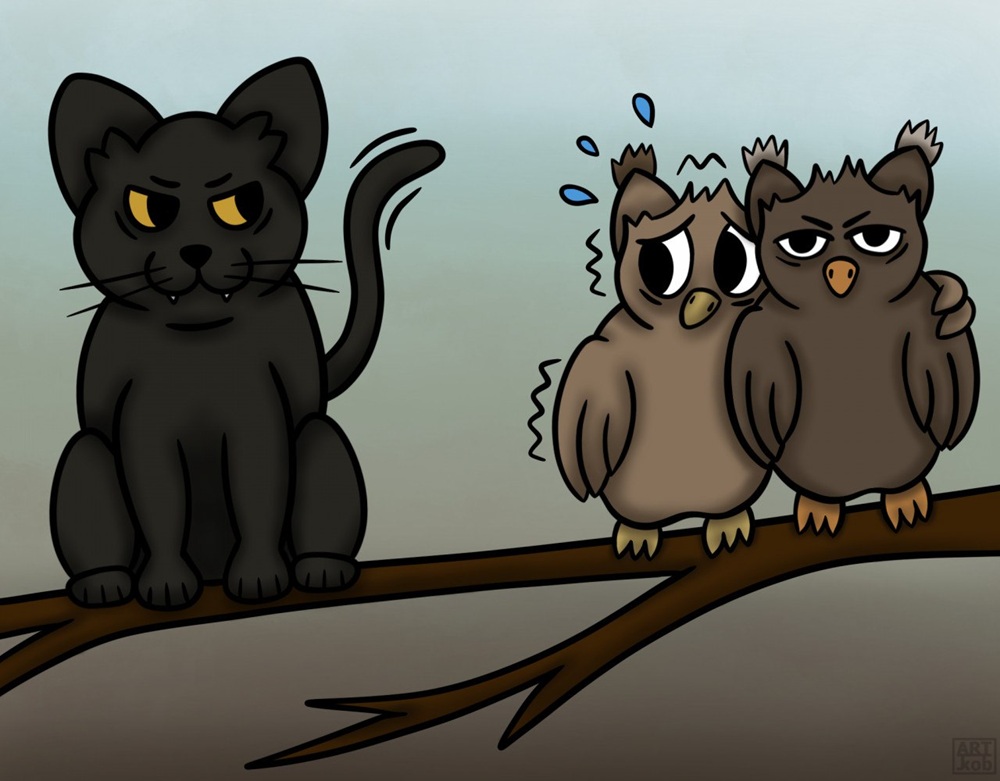 Scared Owls, Sly cat